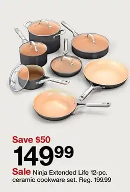 Target Ninja Extended Life 12-pc. ceramic cookware set offer