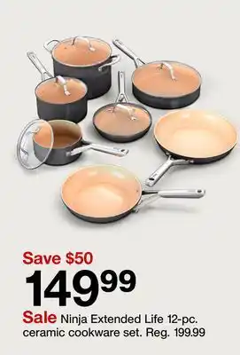 Target Ninja Extended Life 12-pc. ceramic cookware set offer