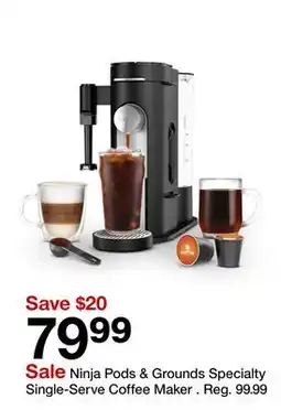 Target Ninja Pods & Grounds Specialty Single-Serve Coffee Maker offer