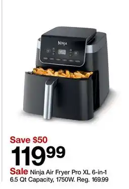 Target Ninja Air Fryer Pro XL 6-in-1 6.5 Qt Capacity, 1750W offer