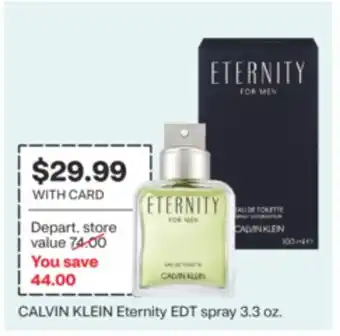 CVS CALVIN KLEIN Eternity EDT spray 3.3 oz offer