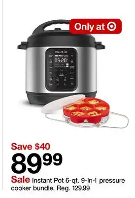 Target Instant Pot 6-qt. 9-in-1 pressure cooker bundle offer