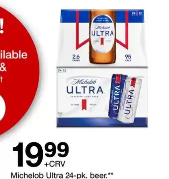 Target Michelob Ultra 24-pk. beer offer