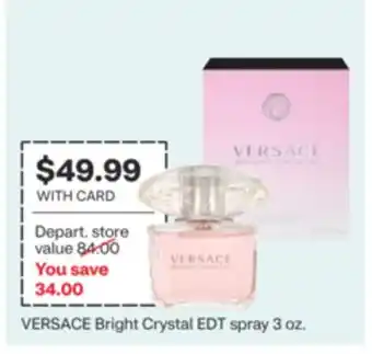 CVS VERSACE Bright Crystal EDT spray 3 oz offer