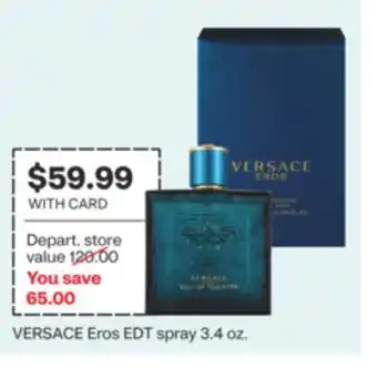 CVS VERSACE Eros EDT spray 3.4 oz offer