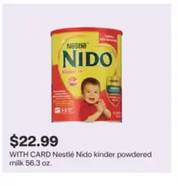 CVS Nestlé Nido kinder powdered milk 56.3 oz offer