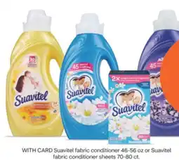 CVS Suavitel fabric conditioner 46-56 oz or Suavitel fabric conditioner sheets 70-80 ct offer