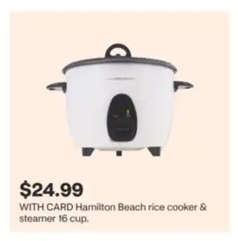 CVS Hamilton Beach rice cooker & steamer 16 cup offer