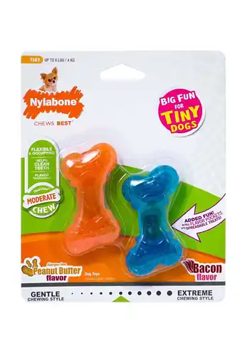 Walmart Nylabone Moderate Chew Tiny Bones Twin Pack for Dogs up to 8 Pounds offer