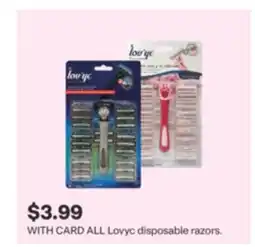 CVS ALL Lovyc disposable razors offer