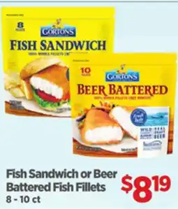 Gordon Food Services Fish Sandwich or Beer Battered Fish Fillets offer