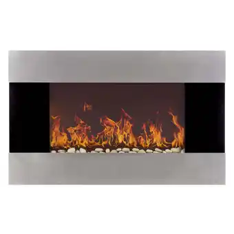 Walmart Northwest Electric Fireplace, Wall Mount & Remote -Stainless Steel offer