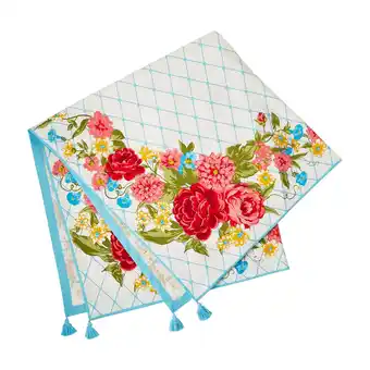 Walmart The Pioneer Woman Sweet Rose Table Throw, 50 x 50, Multi-color offer