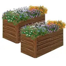 Walmart SnugNiture Raised Garden Bed 4×2×2 ft Planter Boxes Outdoor for Planting Plants (2pcs) offer