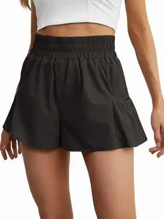 Walmart Cueply Women's Athletic Running Shorts Casual Gym Workout High Waisted Shorts with Liner Pockets offer