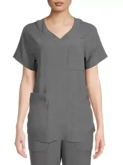 Walmart ClimateRight by Cuddl Duds Short Sleeve V-Neck Scrub Top (Women's ) offer