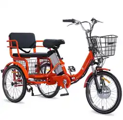 Walmart EazinGo Foldable Adult Electric Tricycle 350W with Passenger Seat 20 Miles Capacity 330 lbs offer