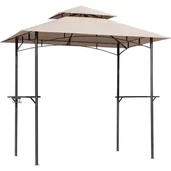 Walmart Devoko 8*5 Ft Patio Grill Gazebo with Double Roof, Outdoor BBQ Canopy with LED light offer