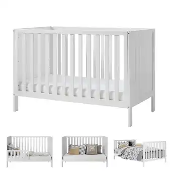 Walmart HARPPA 5-in-1 Convertible Baby Crib for Infant to Toddler, White offer