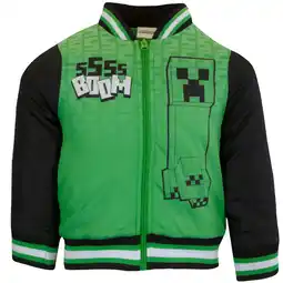 Walmart Minecraft Creeper Bomber Jacket for Boys (Sizes 4-18) offer