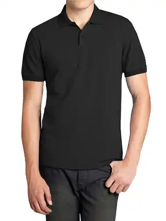 Walmart Mens Short Sleeve Pique Polo Shirts Uniform Fitted offer