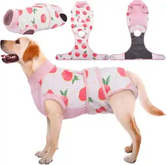 Walmart Kuoser Dog Surgical Recovery Suit Dog Cat Onesie after Surgery,Pink,L offer