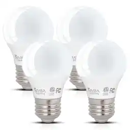 Walmart Simba Lighting LED A15 ETL Listed 5W 40W Equivalent Small Bulbs 120V E26 Base 5000K Daylight 4-Pack offer