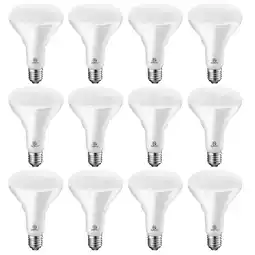 Walmart ENERGETIC BR30 LED Recessed Light Bulb,75W Equivalent 9w, Dimmable,900lm,5000K ,UL Listed,12-Pack offer