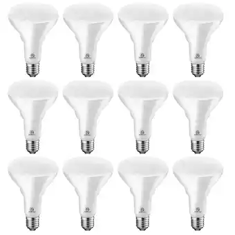 Walmart ENERGETIC BR30 LED Recessed Light Bulb,75W Equivalent 9w, Dimmable,900lm,5000K ,UL Listed,12-Pack offer