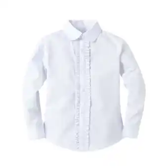 Walmart Bienzoe Girl's School Uniform Long Sleeve White Blouse M offer