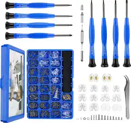 Walmart HQVOIC Upgraded Magnetic Eyeglass Repair Kit with Screw, Silicone Nose Pads, Screwdriver, Tweezer offer