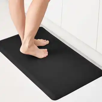 Walmart ZOPZO Oil-Proof Anti Fatigue Mat for Kitchen 17 x 28, Black PVC Anti-Slip Floor Rug offer