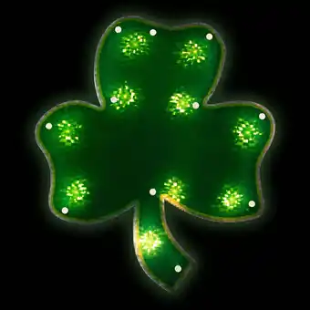 Walmart Northlight 14 Lighted Shamrock St. Patrick's Day Window Silhouette - Clear Lights offer