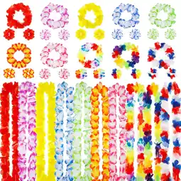 Walmart Bubabox Silk Tropical Hawaiian Flower Party Decoration Kits Colorful, 40 Pack offer