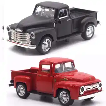 Walmart Buytra 1:32 Classic Rustic Vintage Alloy Pickup Truck Vintage Pull-Back Car Model Toys offer