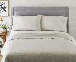 Walmart Better Homes & Gardens 300 TC 100% Cotton, Queen Bed Sheet Set, Grey Sketchy Jacobean offer