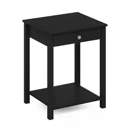 Walmart Furinno Classic Side Table with Drawer, Americano offer