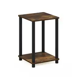 Walmart Furinno Turn-N-Tube Haydn End Table, Amber Pine/Black offer