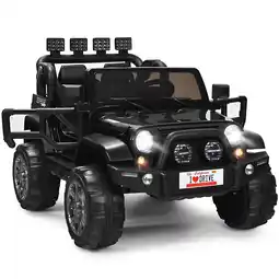 Walmart Gymax 12V Electric Kids Ride On Car w/ Remote Control Storage Box Music Black offer