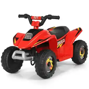 Walmart CIPACHO 6V Toddler Ride-On Car, Electric Kids Indoor Outdoor and Quad Car, Red offer