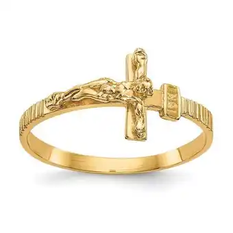 Walmart 10K Yellow Gold Polished Jesus Band Ring - Size 6 offer