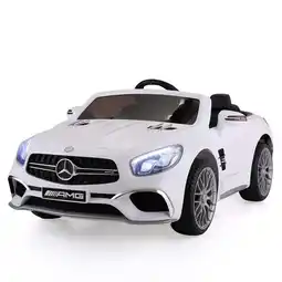 Walmart TOBBI Kids Rechargeable Battery Ride On Toy Mercedes Benz Car w/ RC, White offer