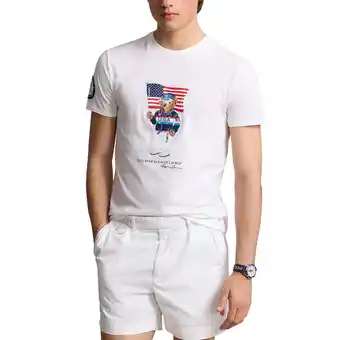 Walmart Men's Polo Ralph Lauren White Team USA 2024 Summer Olympics Villagewear Bear T-Shirt offer