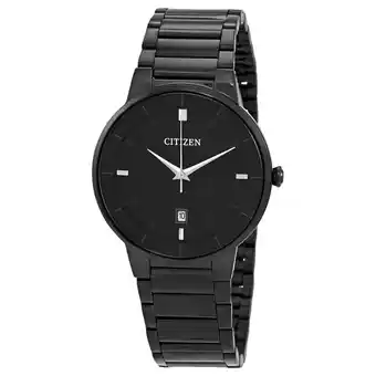 Walmart Citizen Quartz Black Dial Black-plated Men's Watch BI5017-50E offer