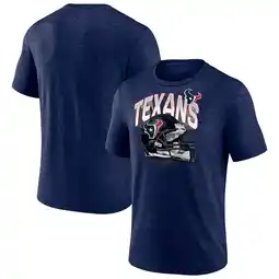 Walmart Men's Fanatics Heathered Navy Houston Texans End Around Tri-Blend T-Shirt offer