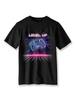 Walmart Wonder Nation Boys Level Up Matrix, Crew Neck, Short Sleeve, Graphic T-Shirt, Sizes 4-18 offer