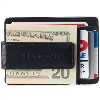 Walmart Alpine Swiss Mens RFID Safe Magnetic Money Clip Wallet Slim Front Pocket Wallet offer