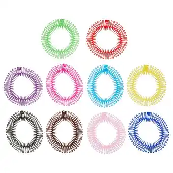 Walmart 90s Zig Zag Circle Headbands with Teeth for Women (10 Colors, 20 Pack) offer