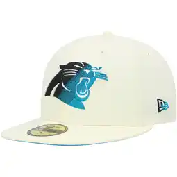 Walmart Men's New Era Cream Carolina Panthers Chrome Color Dim 59FIFTY Fitted Hat offer