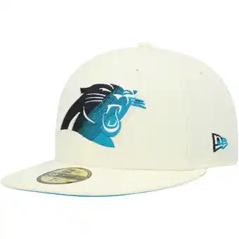 Walmart Men's New Era Cream Carolina Panthers Chrome Color Dim 59FIFTY Fitted Hat offer